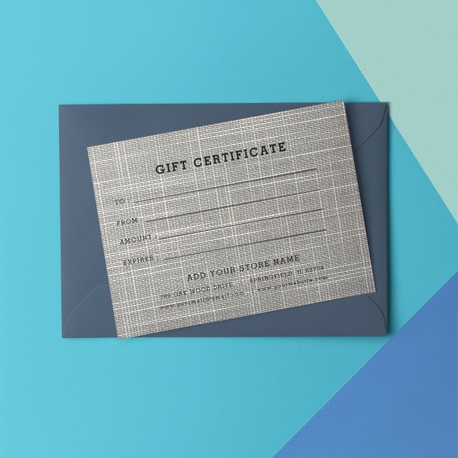 Adicionar logotipo Certificado de presente comerci ( Business Gift Certificate With Logo)