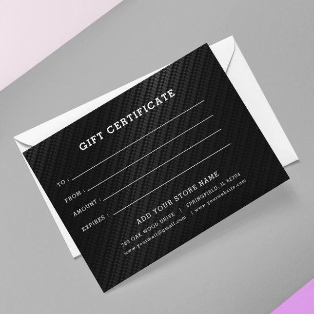 Adicionar logotipo Certificado de presente comerci ( Business Gift Certificate With Logo)