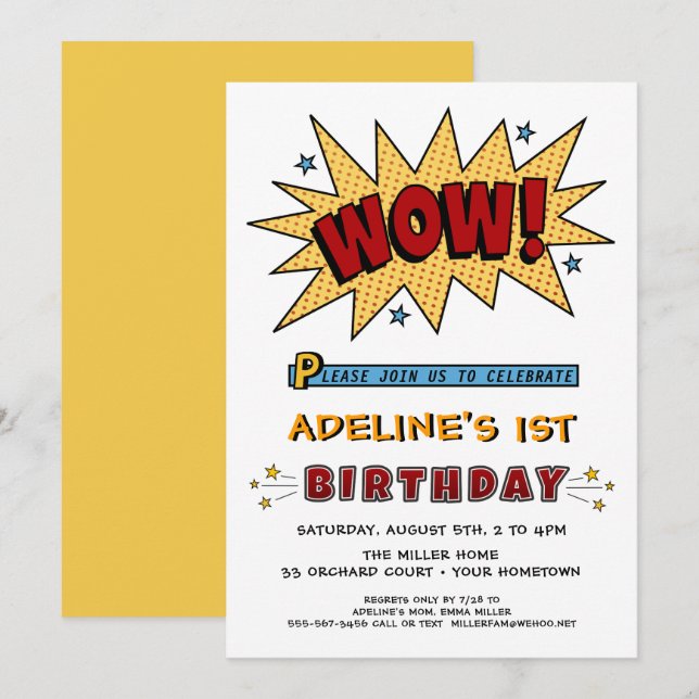 Adicionar Nome 1rua ou Qualquer Convite de anivers (Frente/Verso)