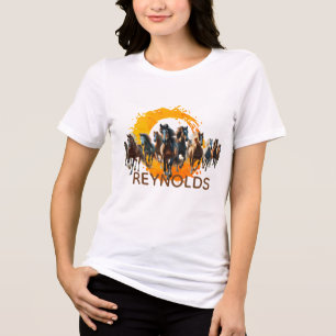 Adicionar Nome à Camisa Gráfica de Cavalo Marrom