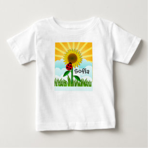 Adicionar nome do bebê à camiseta Sunshine e Sunfl
