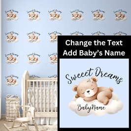 Adicionar Nome do Bebê, Alterar Texto, Dormir Ursi