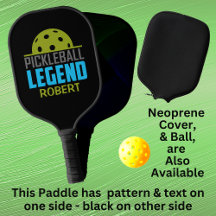 Adicionar Nome, Legenda do Pickleball Amarelo Azul