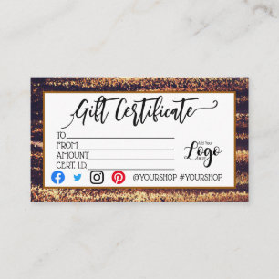 ADICIONAR O marketing do certificado de presente c