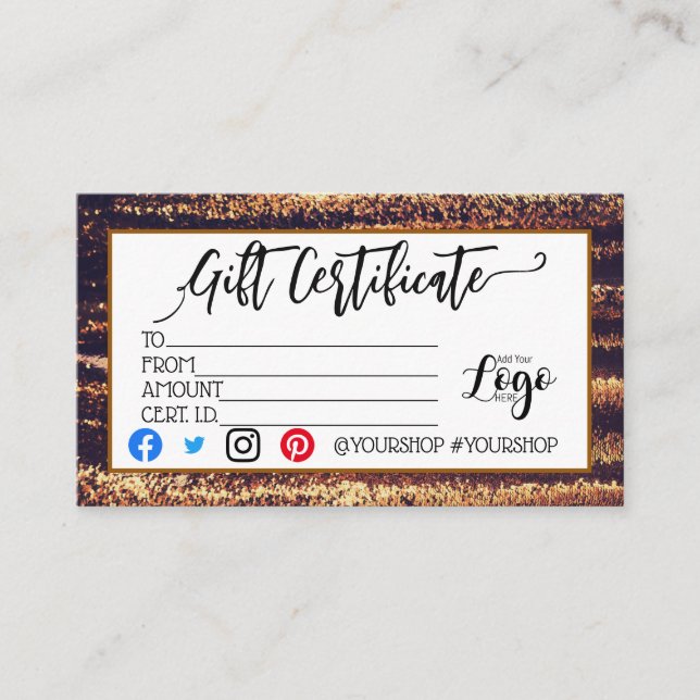 ADICIONAR O marketing do certificado de presente c (Frente)