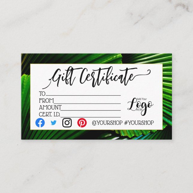 ADICIONAR O marketing do certificado de presente c (Frente)