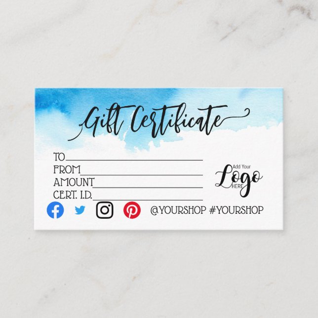 ADICIONAR O marketing DO Certificado de presente d (Frente)