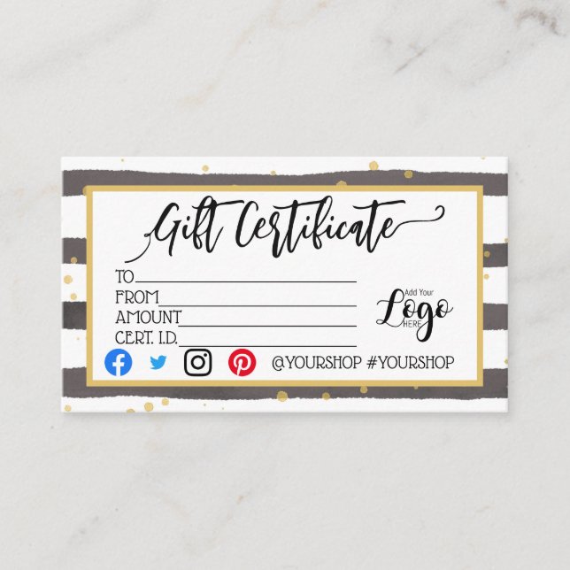 ADICIONAR O marketing DO Certificado de presente d (Frente)