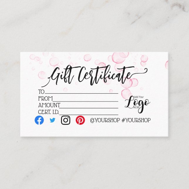 ADICIONAR O marketing DO Certificado de presente d (Frente)