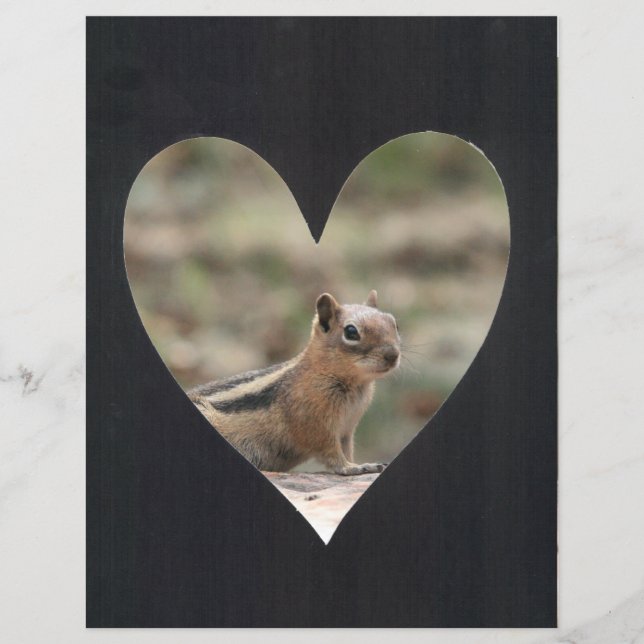 Adicionar quadro de coração fotográfico (preto) (Frente)