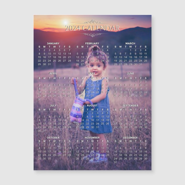 Adicionar seu próprio Calendário de Foto 2024 | Ca (Frente)