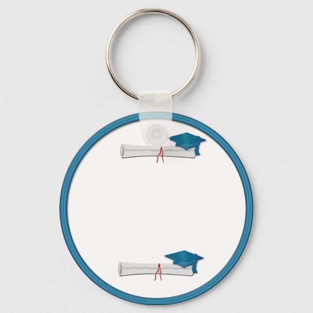Adicionar seu próprio Chaveiro de Graduação Azul d (Frente)