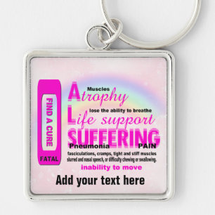 Adicionar seu texto Chaveiro Premium Quadrado