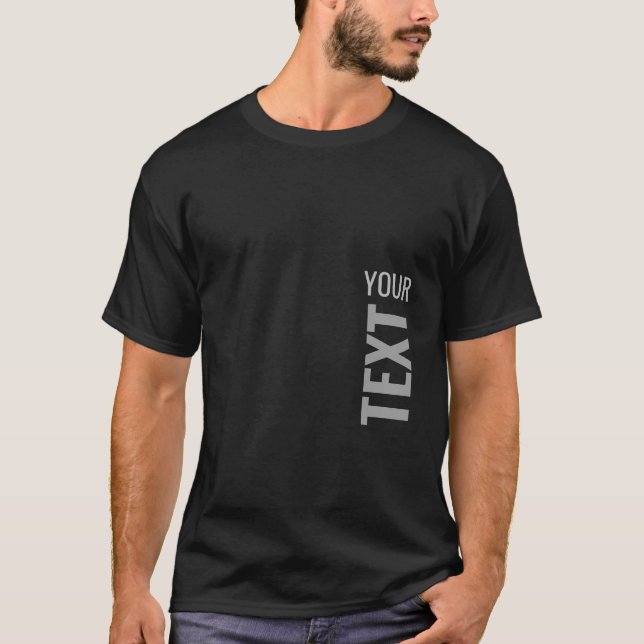 Adicionar texto aqui Modelo de camisa preta básica (Frente)