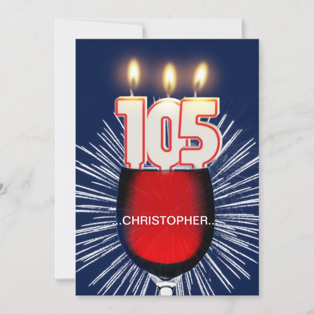 Adicionar um nome, 105º Convite de aniversário, vi (Frente)