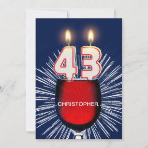 Adicionar um nome, 43º Convite de aniversário, vin