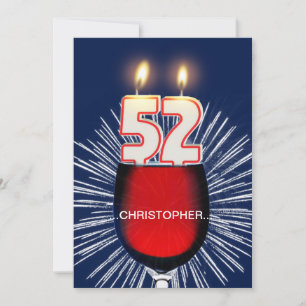 Adicionar um nome, 52º Convite de aniversário, vin