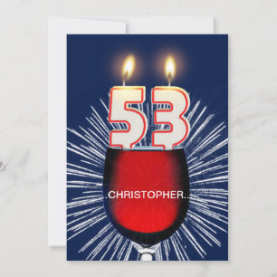 Adicionar um nome, 53º Convite de aniversário, vin