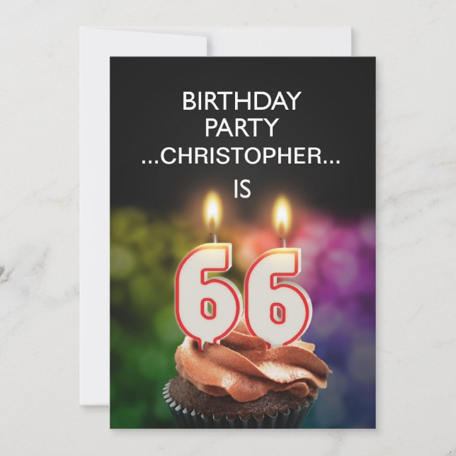 Adicionar um nome, 66º Convite de aniversário (Frente)