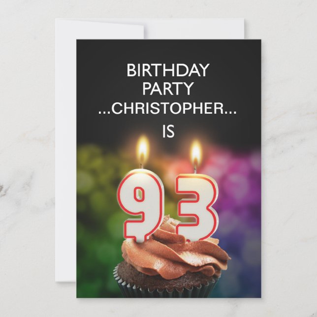 Adicionar um nome, 93º Convite de aniversário (Frente)