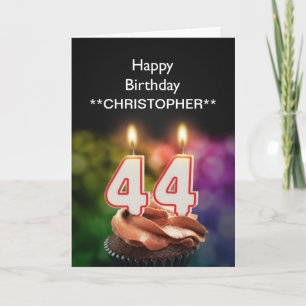 Adicionar um nome a esta vela de cartão de aniver