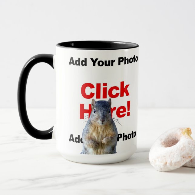 Adicionar uma Caneca de Foto Personalizada com um  (Com Donut)