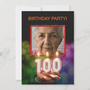 Adicionar uma imagem, 100º Convite de aniversário