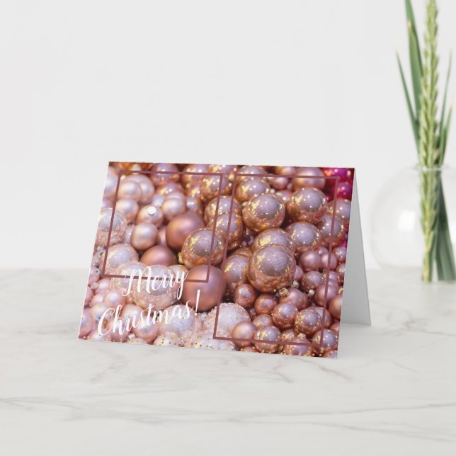 Adicione 2 Fotos Lindo Cartão de Férias com Enfeit (Frente)