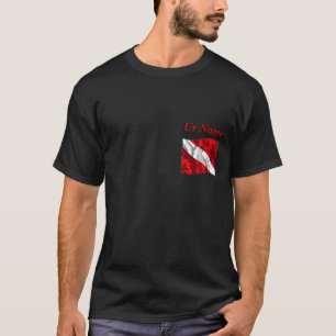 Adicione a camisa da bandeira do mergulho do nome