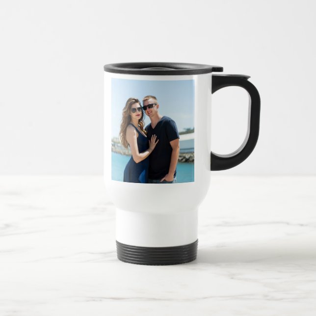 ADICIONE A SUA FOTO À CANECA DE VIAGEM DE CAFÉ, PE (Direita)