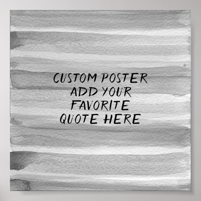 adicione a sua própria cotação poster design de aq (Frente)