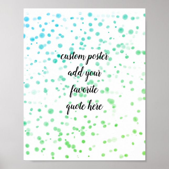adicione a sua própria cotação poster design de aq (Frente)