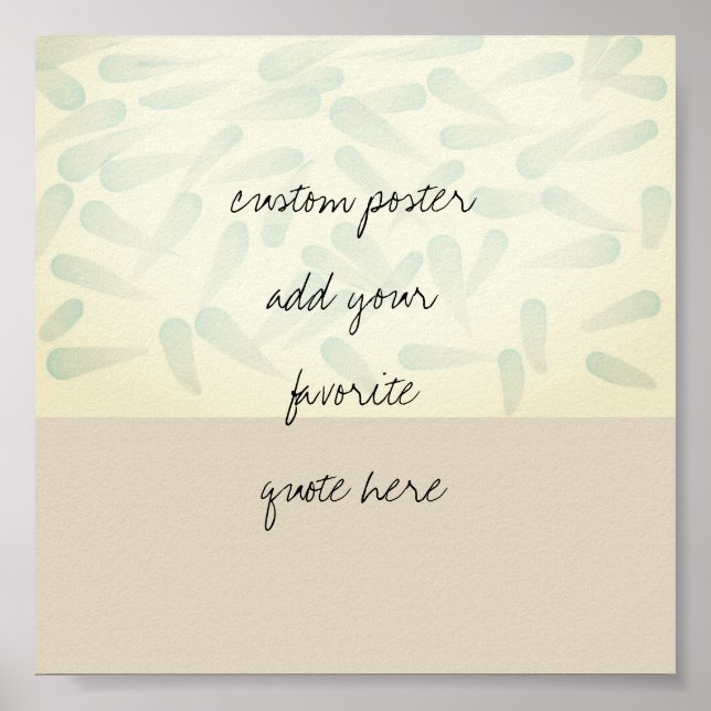 adicione a sua própria cotação poster design de aq (Frente)