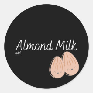 Adicione adesivo de leite de amêndoa