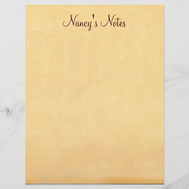 Adicione as notas de qualquer nome à letra do pape (Frente)