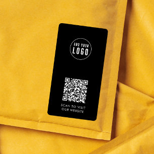 Adicione logotipo e código QR Etiqueta de empacota