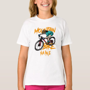 Adicione Nome Mountain Bike Racer T-Shirt