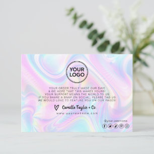 Adicione o Cartões de agradecimentos personalizad