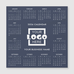 Adicione o logotipo da sua empresa Calendário 2026