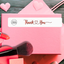 Adicione o logotipo Thin Obrigado Etiqueta