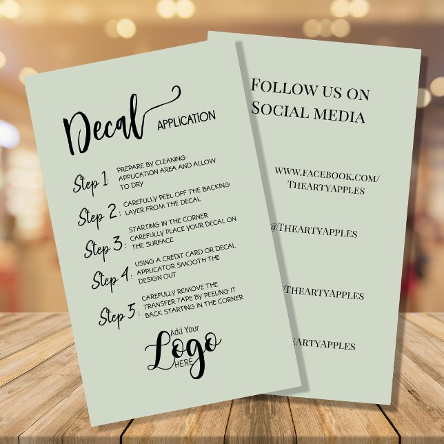 Adicione o seu logotipo - Cartões decalques de ate (Criador carregado)