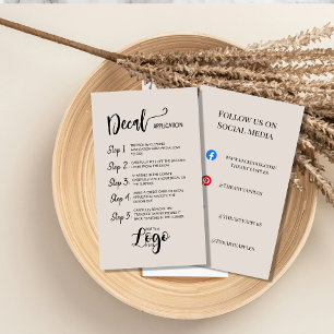 Adicione o seu logotipo - Cartões decalques de ate