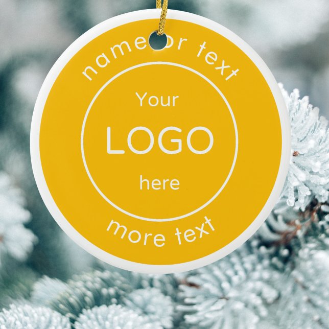 Adicione o seu logotipo Enfeites de natal comercia (Criador carregado)