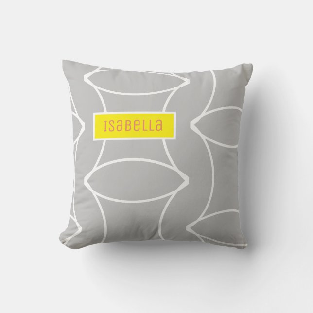 Adicione o seu nome à almofada de Travesseiro deco (Frente)