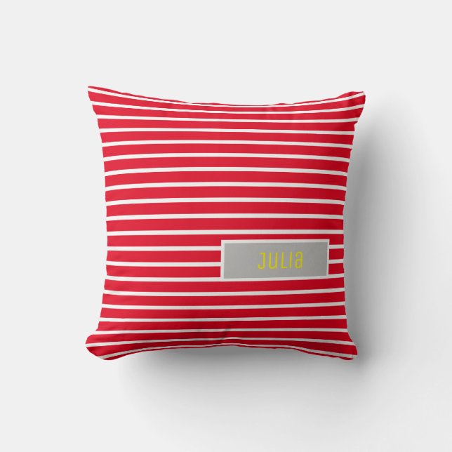 Adicione o seu nome à almofada de Travesseiro deco (Frente)