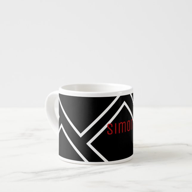 Adicione o seu nome Caneca de Café Espresso Person (Frente Esquerda)