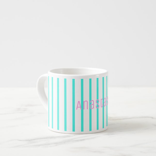 Adicione o Seu Nome Caneca de Café Espresso Person (Frente Esquerda)