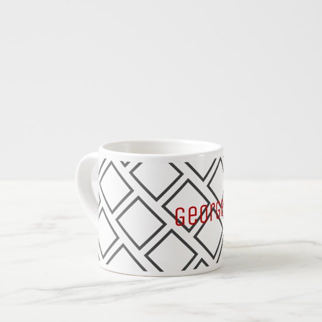Adicione o Seu Nome Caneca de Café Espresso Person (Frente Esquerda)