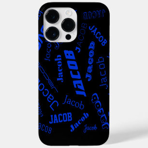 Adicione qualquer nome ou palavra Azul e Preto