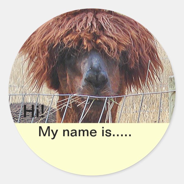 Adicione seu adesivo de nome (Frente)